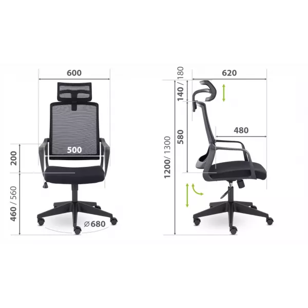 Кресло EPIK P-700 PL TW69-128 (серый)