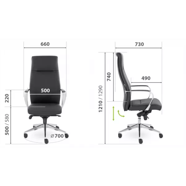 Кресло EPIK A-155-G (темно-синий)