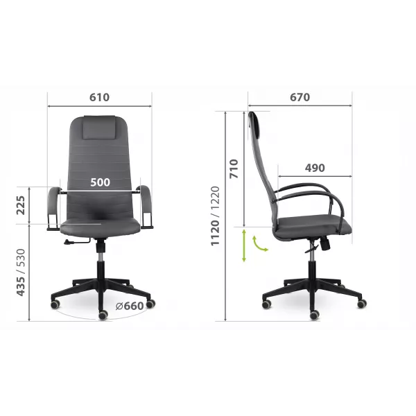 Кресло СН-601 Соло пластик SoloBL Ср S-0401 (черный)