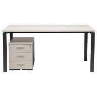 Стол NT 160x70 темный орех/серый