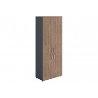 Шкаф NW 2080/4 закрытый темный орех/антрацит