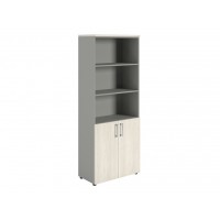 Шкаф NW 2080/2 полузакрытый белое дерево/серый