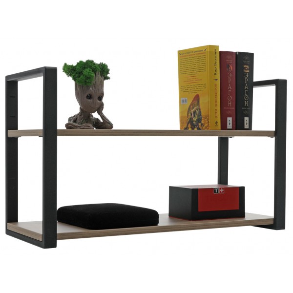 Полка Home-2 вяз натуральный/чёрный